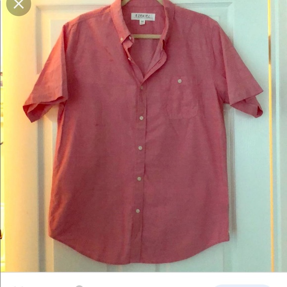 Ezekiel men’s button down muted red size L - Picture 3 of 9